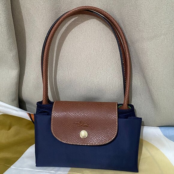 Longchamp Handbags - Longchamp Navy Blue Foldable Tote Bag